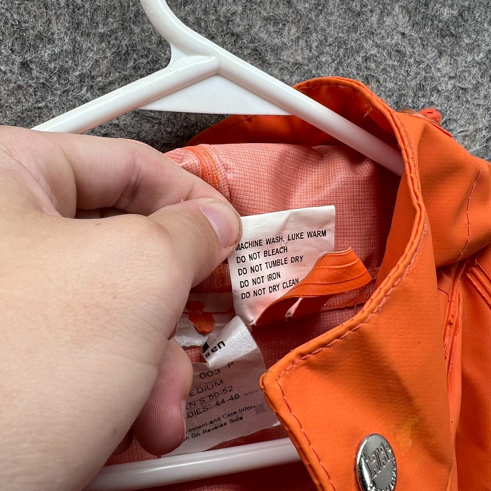 Helly Hansen Jacket Mens Medium Medium Orange Sna… - image 5