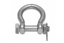 STAINLESS FORGED BOW SHACKLE WITH BOLT, 5/16" 316 SS