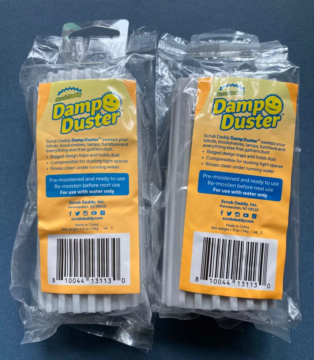 2 Damp Duster Scrub Daddy (Grey) *NEW SEALED IN PACKAGE! 2 pack deal