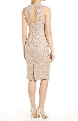 Vince Camuto Sequin Sleeveless Bodycon Gold/Blush Sz-6 | eBay