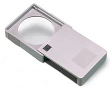 Donegan P-703 3X Opti-Pak Lite Grey Pocket Magnifier in Protective SlideOut Case