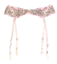 $50 VICTORIA'S SECRET DREAM ANGELS FLORAL EMBROIDERED GARTER BELT XS/S M/L NWT