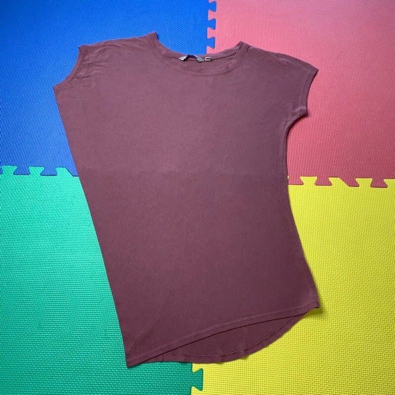 Топ Athleta женский размер XXS Cloudlight расслабленный асимметричный розовато-лиловый 868804 - Изображение 3 из 4