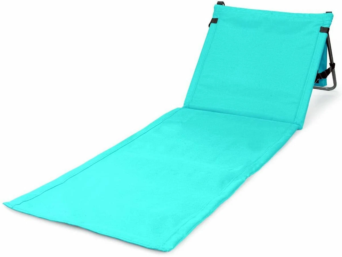 Folding beach cheap mat with backrest
