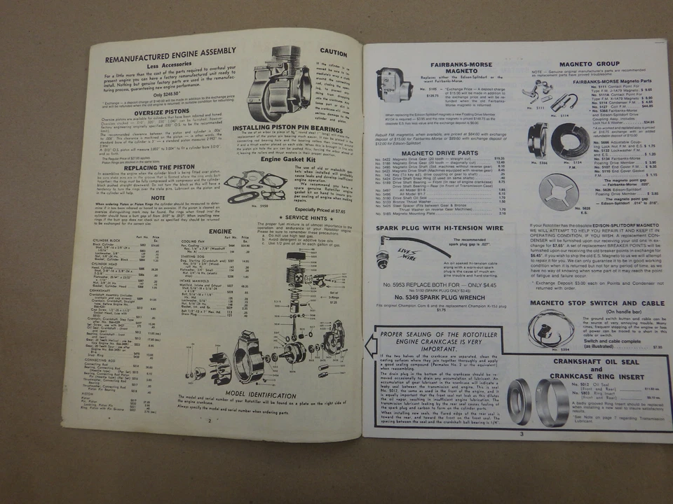 Catálogo de piezas de fábrica Frazer Rototiller/Tiller vintage B1-7 B1-6 edición 1985 Foto 3 de 4
