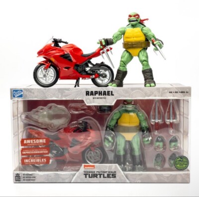 The Loyal Subjects TMNT Raphael with Motorcycle Deluxe Box - New/Sealed