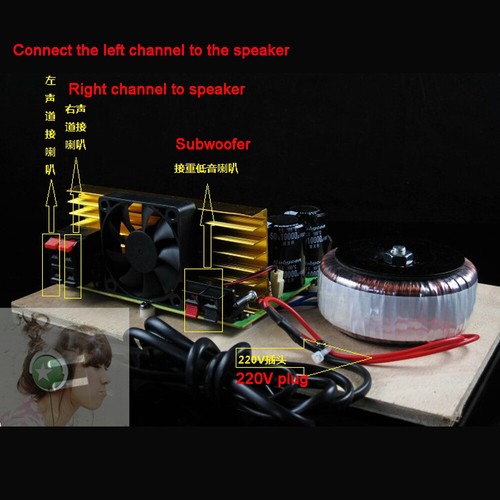 300W 2.1-Channel Ring Cow+Bluetooth Power Amplifier Board With Subwoofer Output - Picture 4 of 6