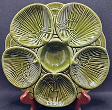 Vintage Majolica Oyster Plate Italy