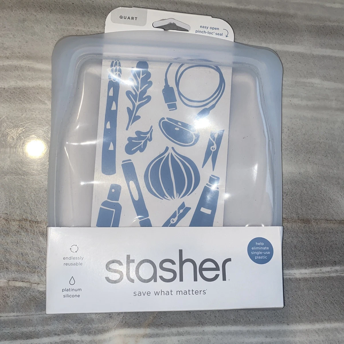 Stasher Quart Bag in Clear | Silicone