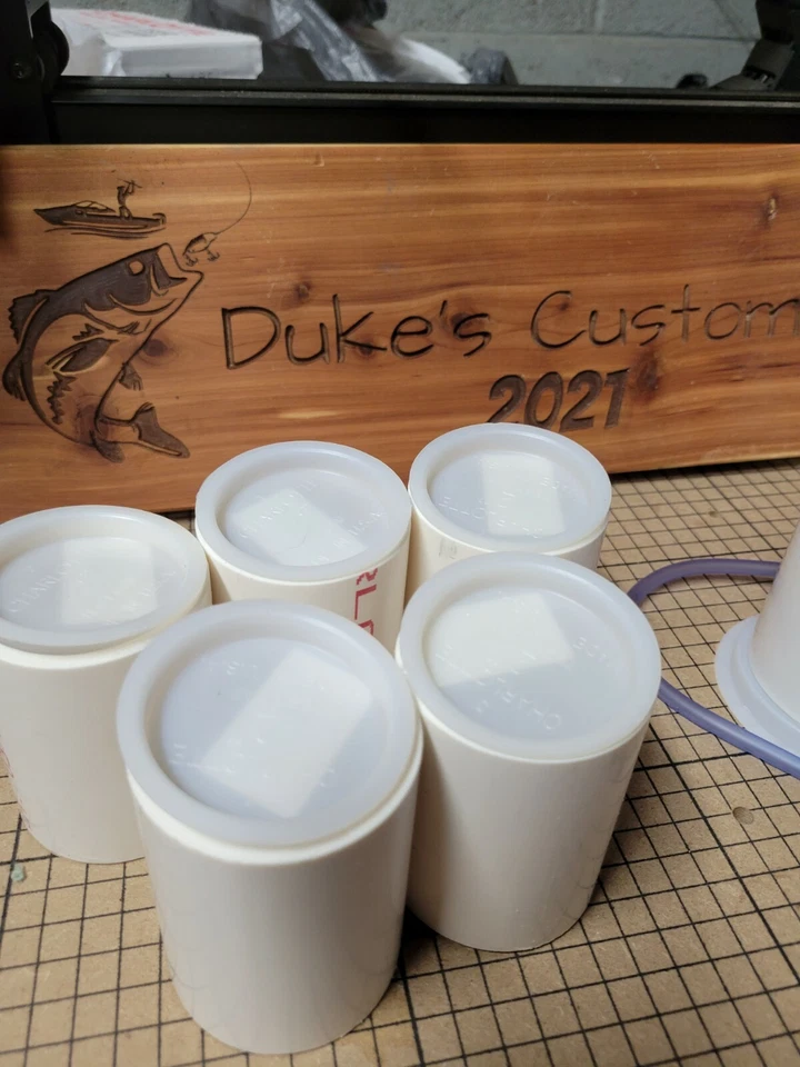 粉末外套,油漆液体床 2 英寸 4 额外杯。 钓鱼。 LURES、夹具、SP — 第 3/3 张图片