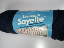 Leewards Sayelle Worsted Weight Yarn Charcoal 3 1/2 Oz 100 Acrylic