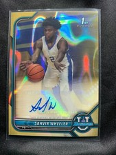 Shavir Wheeler 2021-22 Bowman University Chrome Auto Gold Wave Refractor #d /50