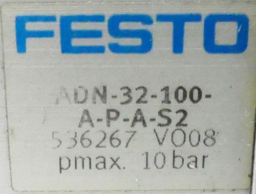 FESTO ADN-32-100-A-P-A-S2 PNEUMATIKZYLINDER 536267 -used- - Bild 3 von 3