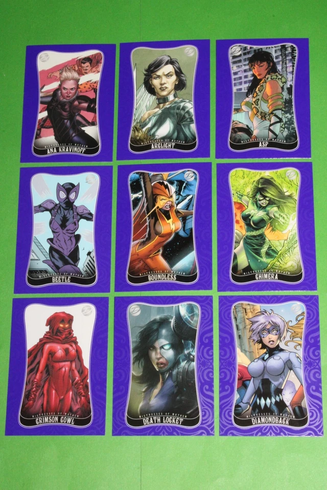 2014 DANGEROUS DIVAS WOMEN OF MARVEL SERIE 2 BASE 90 JUEGO DE CARTAS BLACK CAT ROGUE Foto 2 de 4