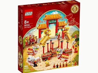 ? LEGO "Lion Dance" ~ Set #80104 ~ 8 Minifigures! ~ 882 Pieces ~ Retired!