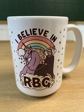 I Believe In RBG Unicorn Feminist Double-Sided Ceramic Coffee Mug Tea Cup