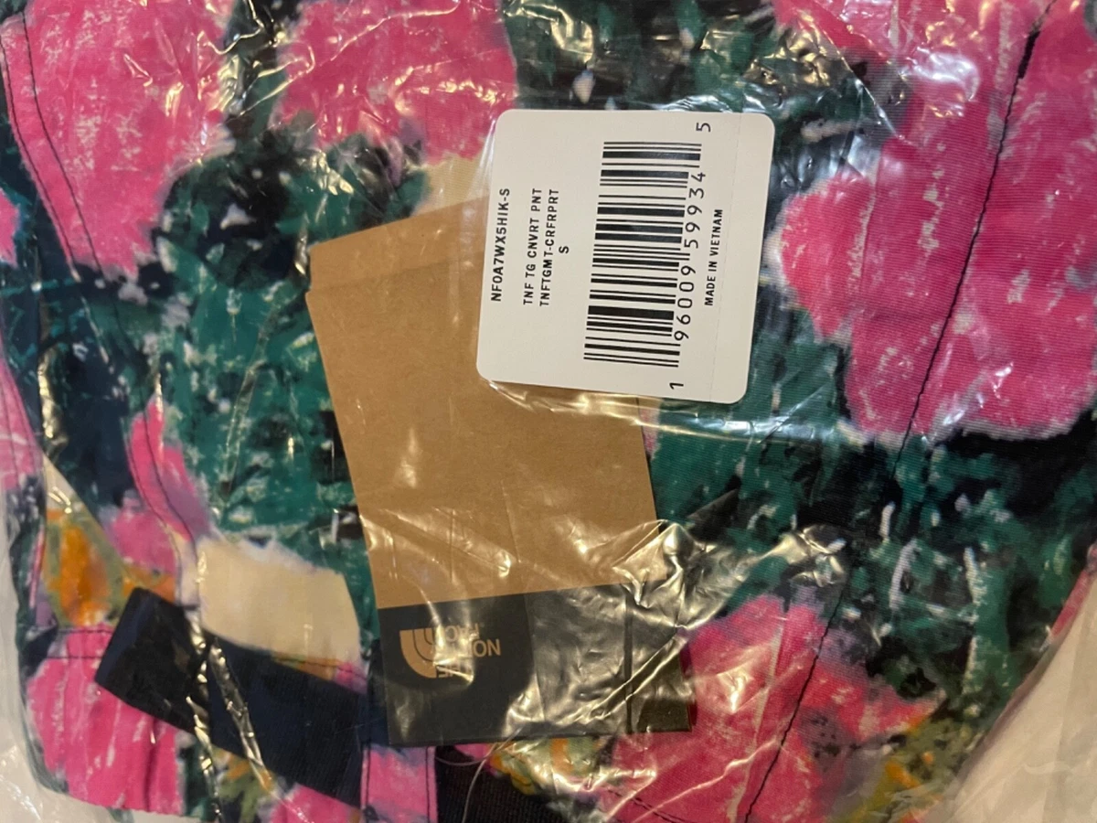 supreme north face trekking zip off pants flowers size Small