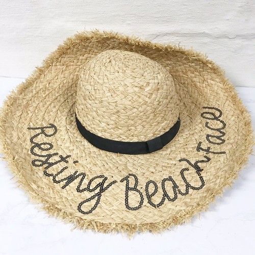 Resting Beach Face Straw Beach Hat 