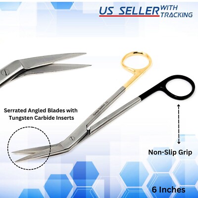 TC SuperCut 6'' Kelly Scissors Suture Removal Tissue Dissection Oral Surgery NEW