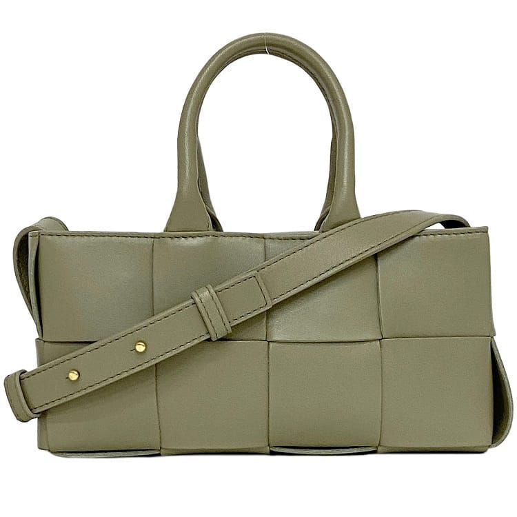 ○Bottega Veneta 2Way Bag Mini East West Light Green Arco F-20865 