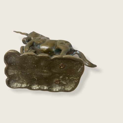 Messing Einhorn mythische Figur stehend auf Hinterbeinen 4,5" Vintage 60er 70er MCM - Bild 3 von 3