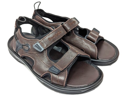 VTG 00s Y2K Sonoma Leather Ely Fisherman Sandals US 9M Brown Platform Chunky Vintage Y2K Sonoma Leather Ely Fisherman Sandals Mens 11  main image 2