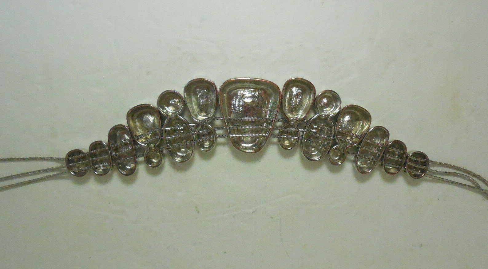 Chico's Silver Tone Chunky Statement Bib Necklace - image 7