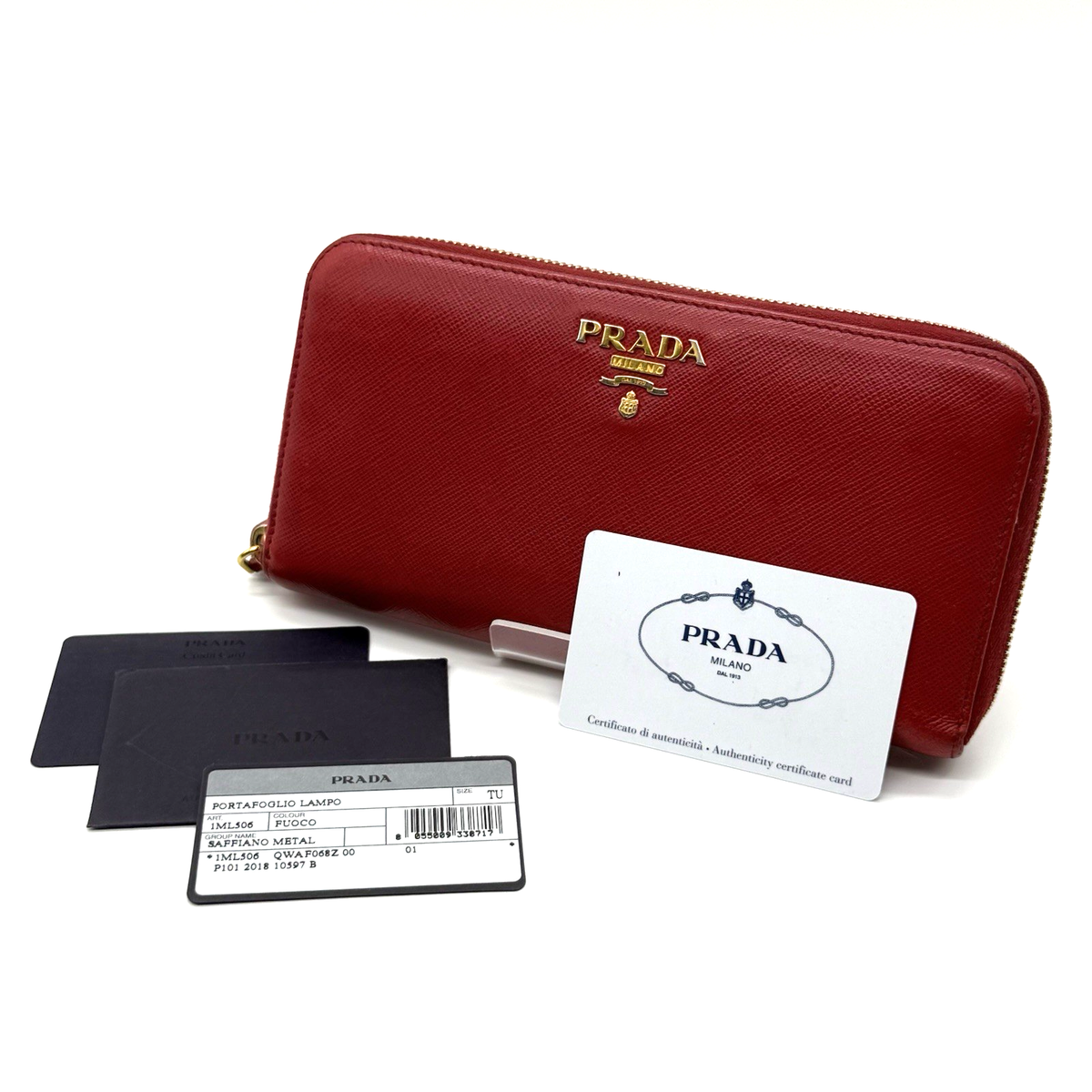 Saffiano Wallet Prada Wallet Zip Around Prada Pre-Owned 2000-2024