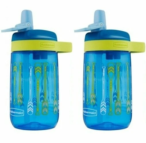 Rubbermaid Kids Water Bottle 14oz Sip Leak-Proof Varsity Blue