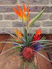 Artificial tropical floral arrangement