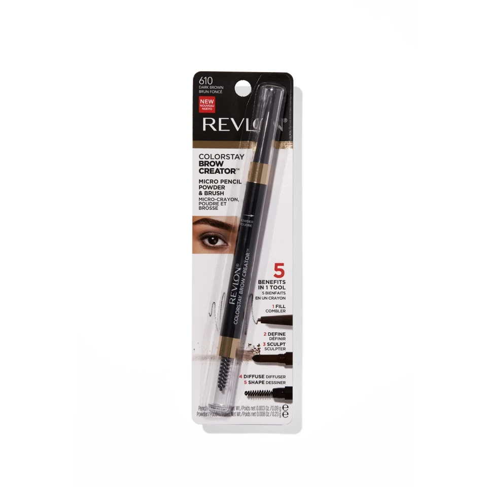 Revlon ColorStay Brow Creator Waterproof Natural Eyebrow Pencil, 610 Dark Brown - Image 4 of 4