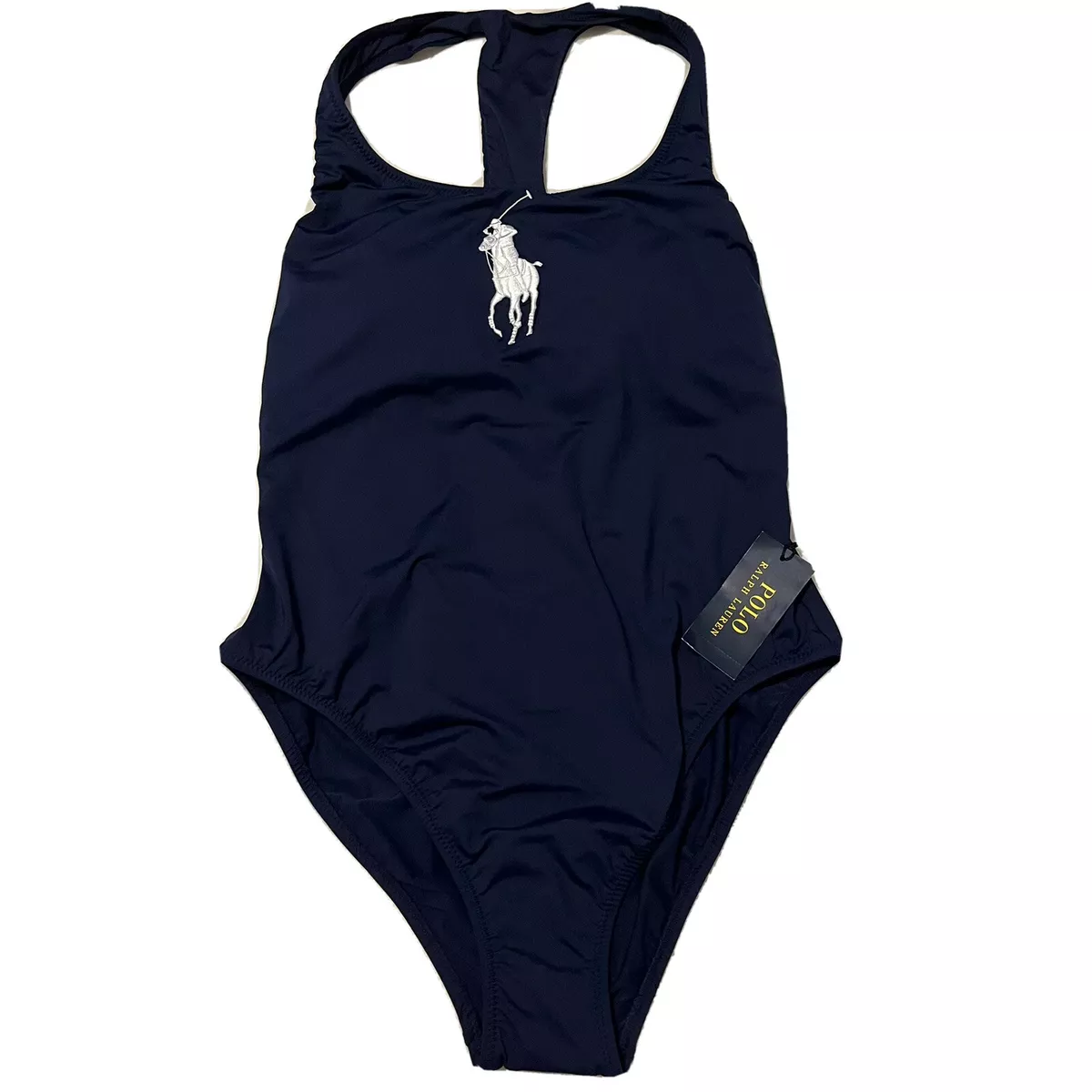 Polo Ralph Lauren Big Pony Women’s One Piece Racerback Suit Navy Size L  21254303