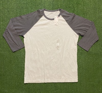 NWT! Uniqlo Slub Crew Neck 3/4 Sleeve T 
