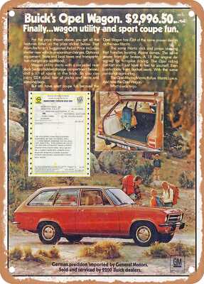 METAL SIGN - 1973 Opel Wagon Finally. Wagon Utility and Sport Coupe Fun