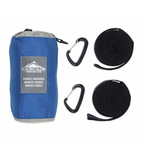 Cascade Lot of (2) 2-Person Blue & Green Travel Hammocks + Straps Carabiners NWT - Picture 7 of 17