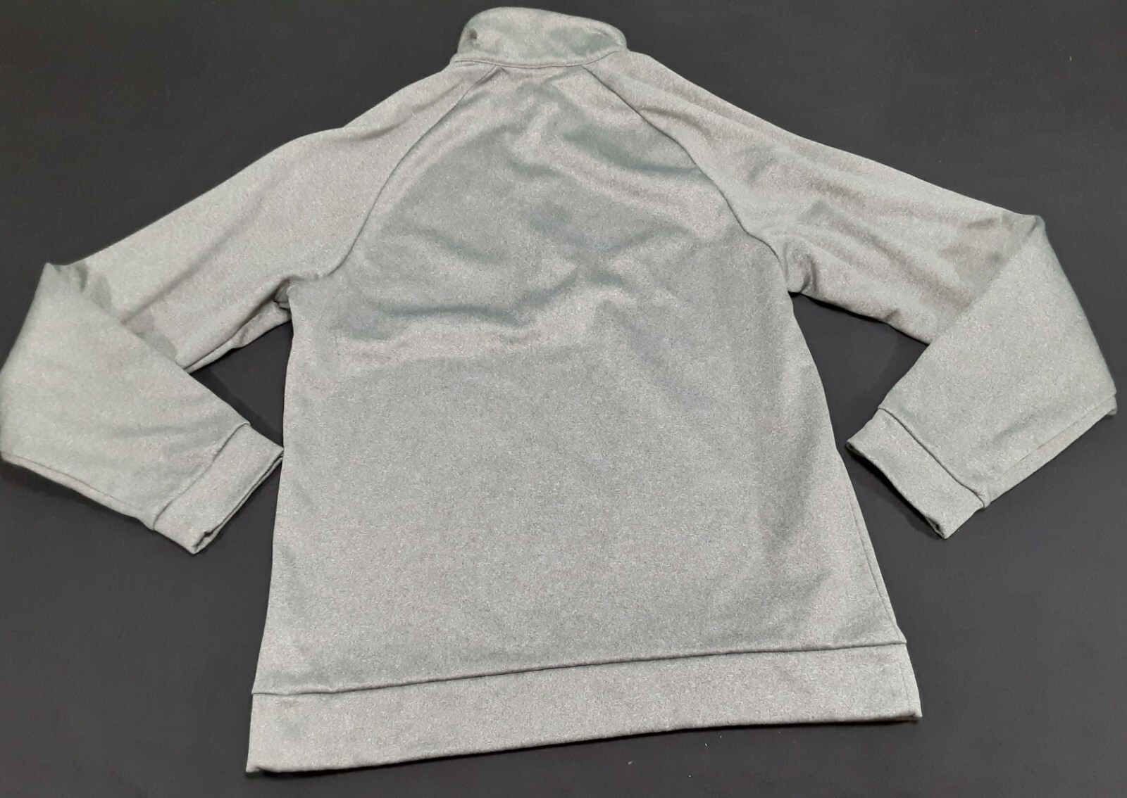 Nike 1/4 Zip Jacket Mens Sz Small Gray Pullover Dri Fit Black Swoosh Logo