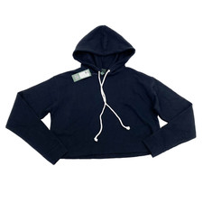 Wild Fable Womens Juniors Size S Cropped Hoodie Drawstring Black NWD