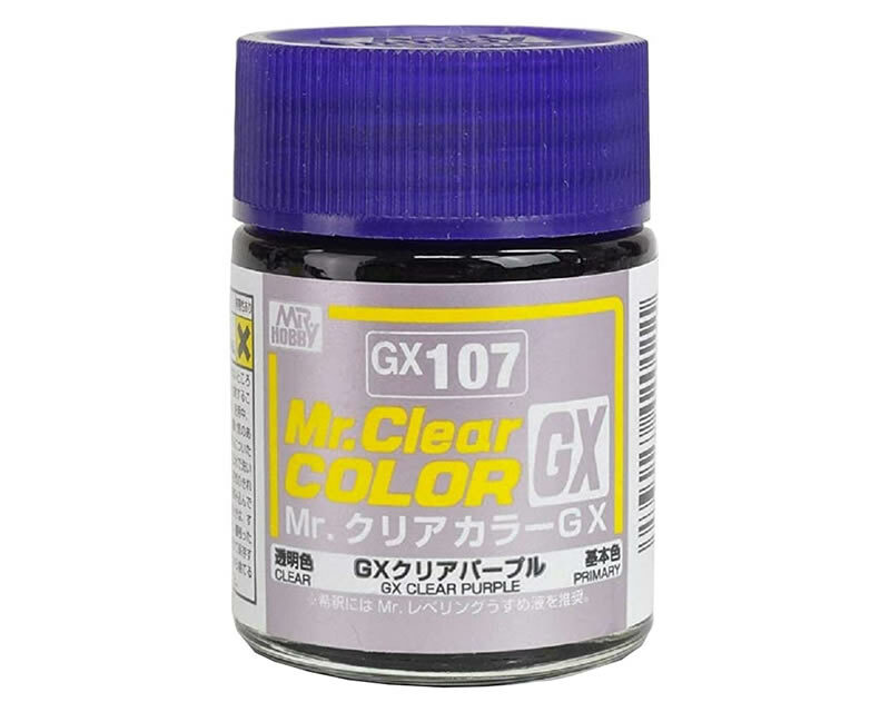 Mr. Hobby/Gunze GX107 Mr. Clear Color GX Clear Purple (18ml) modeling