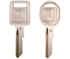 2 1972 Chevrolet Corvette Original OEM NOS Key Blanks C and D