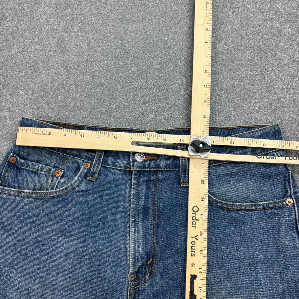 Short en denim Levis pour femme W32 bleu 505 jorts maman rouge onglet lavage ... - Photo 3/4