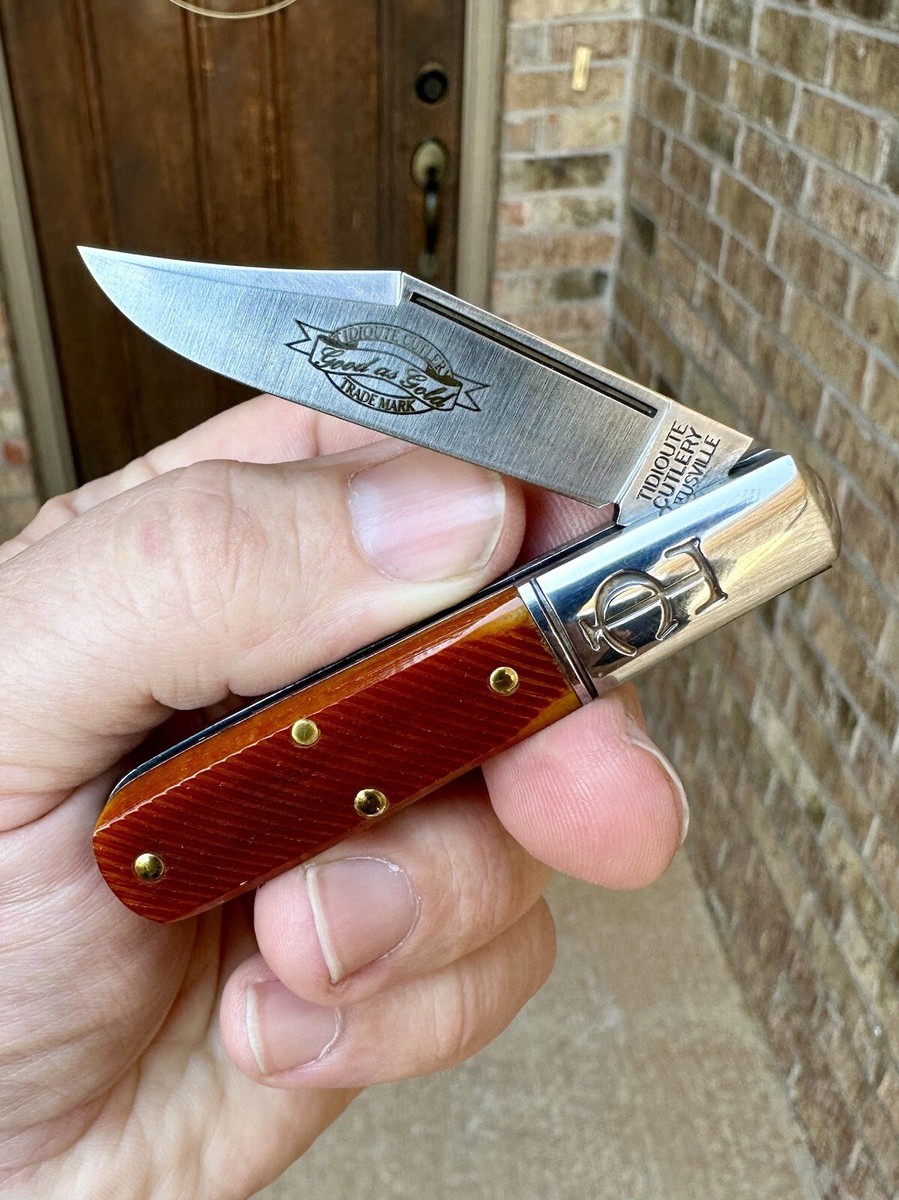 New Great Eastern Cutlery TC14 Barlow 14 Goldenrod Sawcut Bone GEC