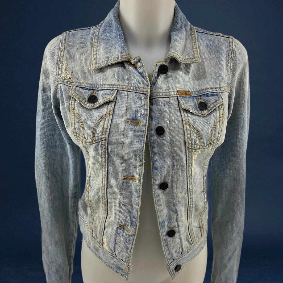 Hollister jean sale jacket womens