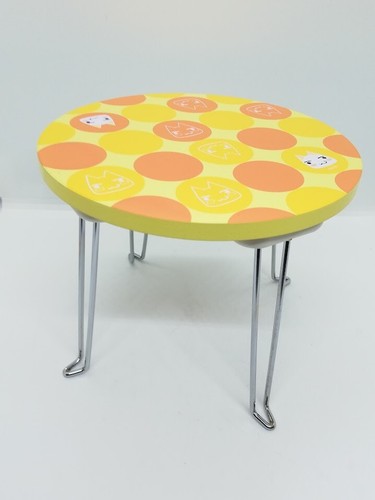 Doko Demo Issyo Small Orange Table Toro Cat Inoue 7″ 18cm Rare - Bild 3 von 8