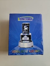 Lonechy Crystal Rotary Slide Show New Model Silver Base Display
