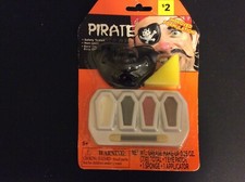 Pirate Eye Patch and Cosmetic Grease Makeup for Halloween Costume