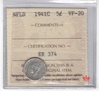 1941 Newfoundland 5 Cents — photo from another recent sale
