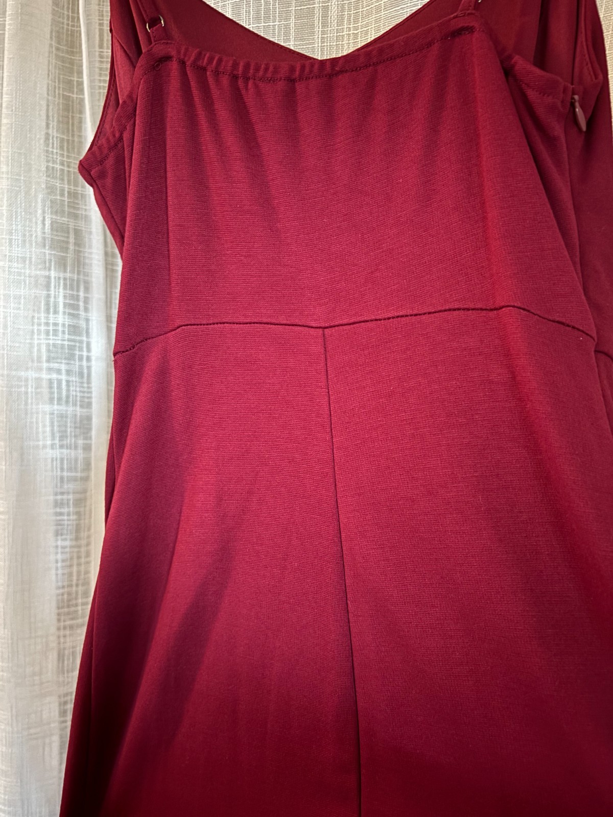 Ruby Red Dress Small – Adjustable Straps, Side Zi… - image 3