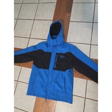 Reebok Jacket Boys Full Zip Hooded Blue Black XL 18-20 Double Layer BUY NOW