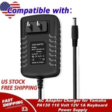 AC Adapter Charger for Yamaha PA130 110 Volt 12V 1A Keyboard Power Supply