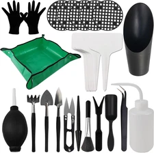 TIHOOD 30Pcs/Set Mini Garden Hand Transplanting Succulent Tools Set, 19.7" Thick